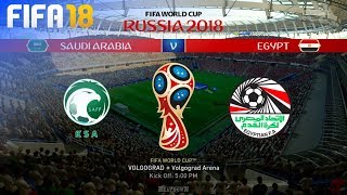 FIFA 18 World Cup  Saudi Arabia vs Egypt  Volgograd Arena Group A [upl. by Latt692]