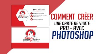 COMMENT CREER UNE CARTE DE VISITE PROFESSIONNEL AVEC PHOTOSHOP CC 2021 [upl. by Tanya]