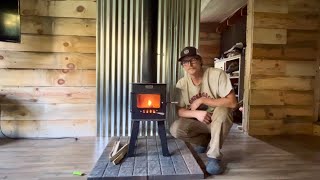 Installing A Wood Stove In Our Cabin In Northern Minnesota First Fire [upl. by Falito]