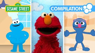 Elmo Learns Dance Yoga Emotions Belly Breathing amp MORE  1 HOUR Sesame Street Compilation [upl. by El]