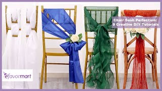 Chair Sash Perfection 9 Creative DIY Tutorials  How To  eFavormartcom [upl. by Emad]