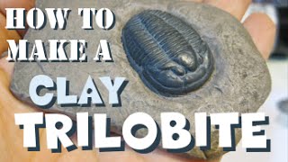 Tutorial Trilobite fossil made with Polymer Clay realistic [upl. by Nyre651]