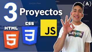 Crea 3 Proyectos con HTML CSS y JavaScript  Curso Práctico [upl. by Esoryram886]