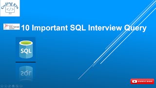 10 Important SQL Server Interview Question and Answer [upl. by Bertha475]