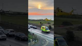 Air Ambulance helicopter landing at Southbourne [upl. by Ruggiero946]