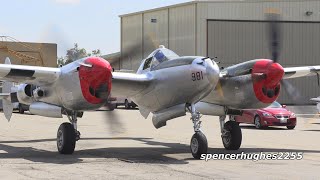 P38 Lightning Start up flight amp shut down [upl. by Anivahs]