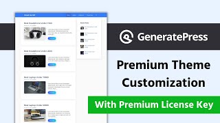 GeneratePress Premium Theme Customization  GeneratePress Tutorial in Hindi 2023 [upl. by Follmer]