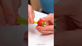 Just Use Straw So Simple😋 Easy Strawberry Cleaning🍓 strawberry parenting hacks food [upl. by Eiraminot]