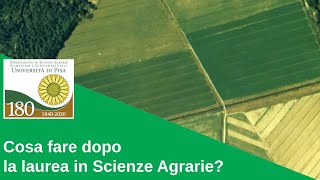 Cosa fare dopo la laurea in Scienze Agrarie [upl. by Downs]