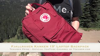 Review Fjallraven Kanken 15quot Laptop Backpack  Tekubencom [upl. by Aerdnaxela]