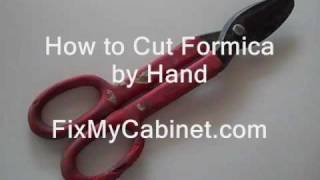 Hand Cutting Cabinet Formica Plastic Lamiante [upl. by Thorfinn]