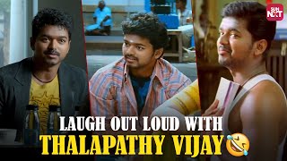 Thalapathy Vijays Hilarious Comedy Scenes😂  Super Hit Tamil Movies on Sun NXT [upl. by Wesa]