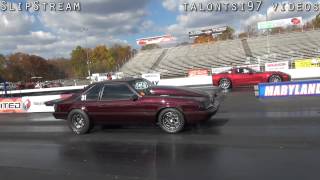 Blown Foxbody Mustang almost loses it roll racing DOR2 [upl. by Nayar]