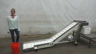 Incline Cleated FlexLink Belt Conveyor Demonstration [upl. by Semreh]