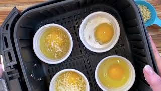 Easy Air Fryer Baked Eggs [upl. by Yeliak]