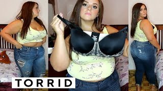 WHAT I BOUGHT AT TORRID Try on Haul Bras Jeans amp Leggings [upl. by Yensehc]