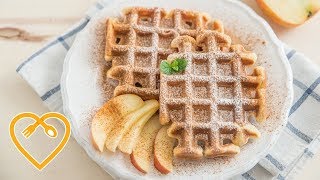 Apfel Zimt Waffeln  Waffel Rezepte zum Abnehmen  Mein gesunder Ernährungsplan [upl. by Nodnarbal]