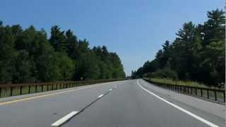 Adirondack Northway Interstate 87 Exits 25 to 27 northbound [upl. by Arhna]