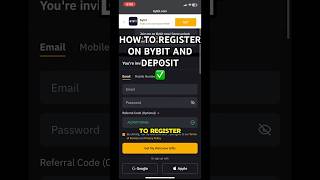 How to Register on Bybit And Deposit crypto bybit learning fyp [upl. by Hickie]