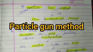 Particle Gun Method Biolistic gun method  BIOTECHNOLOGY Tissue cultureRitikas tutorial [upl. by Landry535]