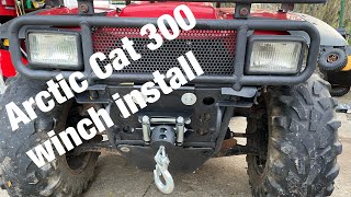 Arctic Cat 300 4x4 ATV winch install [upl. by Lakym]