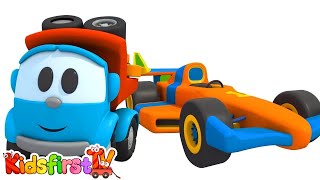 Leo the truck  The race car for kids Kids cartoons [upl. by Tumer]