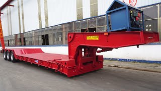 Lowboy Trailer 55 Ton  3 Axle Removable Detachable Gooseneck RGN Trailer [upl. by Maris]