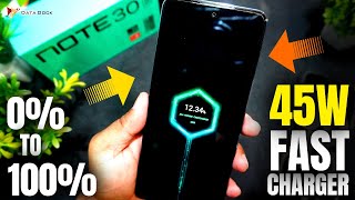 Infinix Note 30 5G Fast Charging Test with 45W Charger  0 to 100 Charging Test DataDock [upl. by Trbor]