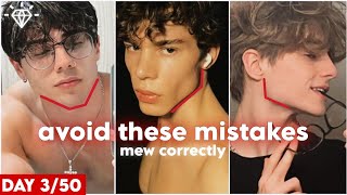 Avoid these 10 Mewing MISTAKES for a sharp jawline fast [upl. by Winou]