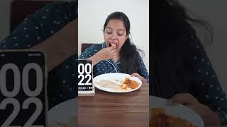 50 SECOND Paneer Roti Eating Challenge shorts ytshorts eatingchallenge minkutinku [upl. by Malvie]