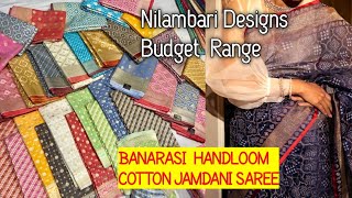 Traditional Banarasi Handloom Jamdani Saree Cotton Handloom [upl. by Annet]