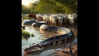 Anaconda Near the Cattlesamazon amazonfinds viral love ideal nature relaxingmusic [upl. by Saudra]