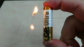 How to make a FIRE with BATTERY [upl. by Carlen233]