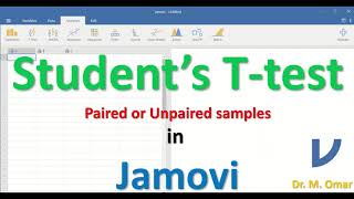 Paired and Unpaired Students T test for two samples in Jamovi [upl. by Vince]