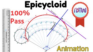 How to Draw Cycloidal curves  Cycloid Epicycloid Hypocycloid CycloidsInTelugu Drawing [upl. by Nnylyma]