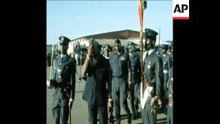 SYND 3 10 72 PRESIDENT MOBUTU OF ZAIRE ARRIVES TO ENTEBBE FOR A VISIT TO UGANDA [upl. by Wohlert]