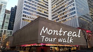 Montreal Downtown Streets Tour Walk [upl. by Anastasio]