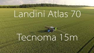 Landini Atlas 70 beim Spritzen Dji Phantom 3 [upl. by Schwerin]