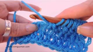 Tunisian Crochet Double Stitch or Double Crochet [upl. by Gilemette]