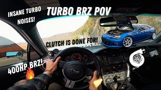 INSANE TURBO BRZ POV DRIVING CRAZY TURBO SOUNDS [upl. by Obie]