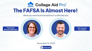 FAFSA is almost here What you need to know before its officially live 121423 [upl. by Wilburn988]