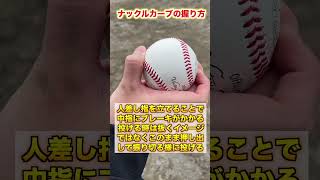 【投手】硬球の変化球シリーズ『ナックルカーブ』の投げ方を紹介【変化球／草野球】 [upl. by Enoj]