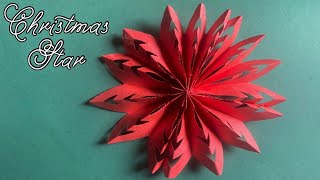 Christmas star  easy paper star making  How to make a paper star  Origami star  easy craft  DIY [upl. by Naresh]