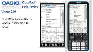 ClassPad Help 010  Numeric calculations in main [upl. by Deming199]