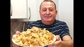 МАКАРОНЫ  Жареные в 100 раз ВКУСНЕЕ СметанноЧесночная подлива из грибов [upl. by Idnic]