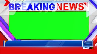 Breaking News Template Green Screen  Broadcast News Frame  Free to Use [upl. by Atinna]