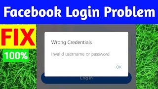 Fix Facebook Login Problem  wrong credentials invalid username or password facebook [upl. by Hayward]