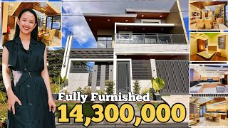 HOUSE TOUR 14 LUXURIOUS amp FULLY FURNISHED 2 STOREY MODERN HOUSE FOR SALE  LORAHousePh [upl. by Nais]