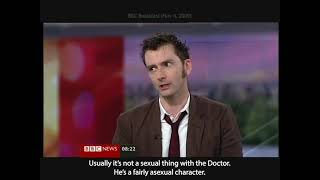 quotHes a fairly asexual characterquot David Tennant on the Doctors Sexuality 2009 BBC Breakfast [upl. by Nuoras]