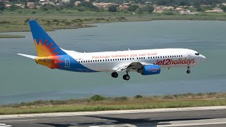 Corfu Airport Planespotting in 4K Low arrivals and close up departures Summer 2023 Part 2 [upl. by Trudnak]